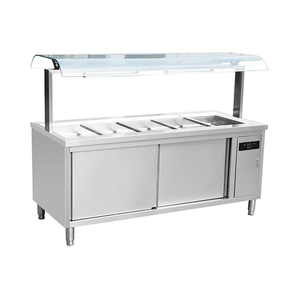 带玻璃罩保温售饭台